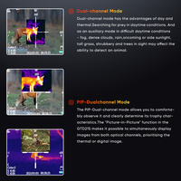 Télescope monoculaire thermique à fusion de deux lumières pour la chasse, lunette thermique multispectrale, écran HD de 2 pouces, imagerie thermique multiple