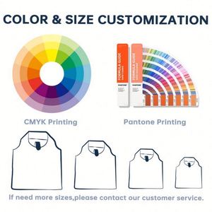 Factory Eco-Friendly Folding Reusable Custom Portable Cloth Polyester Foldable Grocery Tote Shopping <b>Bag</b> - Product Image 3