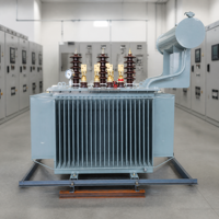 Transformateur de distribution de puissance triphasé immergé dans l'huile S11 80KVA-200KVA 6kV 10kV 35kV 480V 60Hz