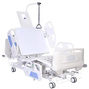 Ranjang perawatan rumah sakit elektrik, lima fungsi harga sabar dapat disesuaikan tempat tidur sakit portabel