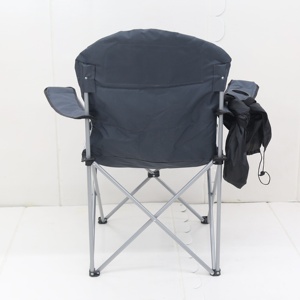 Chaise pliante de camping de luxe surdimensionnée en plein air portable fauteuil rembourré pliable avec porte-gobelet chaise arrière lombaire - Product Image 4