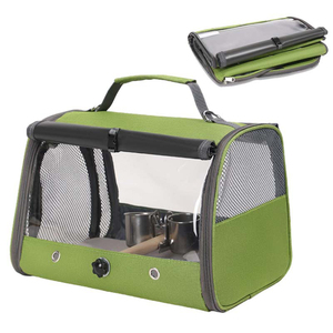Bolsa de Transporte para Mascotas Plegable y Transpirable con Logotipo Personalizado OEM, Bolso de Mano Expandible para Viajes y Paseos al Aire Libre - Product Image 1