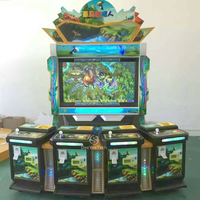 Manufacturer Customized Amusement 4 Player 55 Inch LCD Screen Stand up Coin Operated Fishing Skill Game Machine