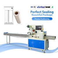 Machine d'emballage semi-automatique pour sachets à flux continu, machine d'emballage pour oreillers avec rouleaux anti-peluches, machine d'emballage à rouleaux