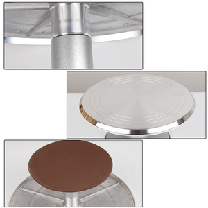 Beeman Giá Để Bánh 3 Tầng Xoay Bằng Thép Không Gỉ Màu Bạc Kim Loại 12Inch Trang Trí - Product Image 3