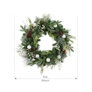 Guirnalda Artificial de PVC Verde Personalizada en Oferta, Decoración de Interiores, Guirnalda Navideña con Bolas - Product Image 1