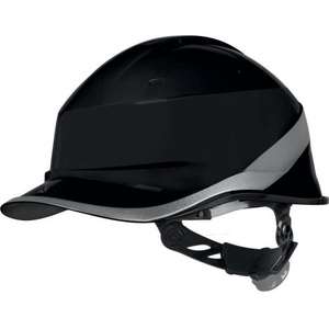 DELTA PLUS - DIAM6WTRNO ''Baseball cap'' shape vented black <b>safety</b> <b>helmet</b> with rotor adjustment - EAN 3295249256197 <b>HELMETS</b> - Product Image 1