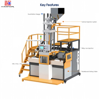 Machine de moulage par injection de semelles rotative à double station pour engrenages et moteurs
