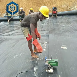 แผ่นซับบ่อน้ำ HDPE Geomembrane Liner 2มม. ใช้ในการก่อสร้างวัตถุดิบ