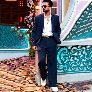 Traje de <span class=keywords><strong>Hombre</strong></span> a Medida de 2 Piezas, Corte Entallado, Blazer de Un Solo Pecho, Pantalones de Color Sólido, para Oficina, Negocios, Ocasiones Formales y Uso Diario - Product Image 1