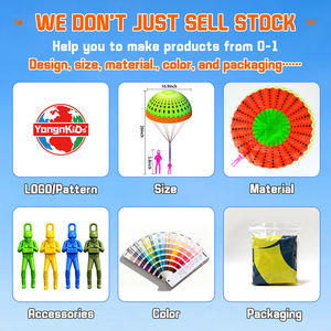 Mainan Terjun Payung Mini dengan Bendera, Permainan Luar Ruangan yang Menyenangkan, Edukatif, Olahraga Terjun Payung, Mainan Tentara Mini - Product Image 2