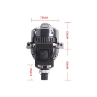 Sanvi Nouveau Kit de Rénovation de Phares à Lentille LED 75W 6000K 3.0 pour Honda Y1, Feux de Croisement avec Fonctionnalité de Luminosité Élevée