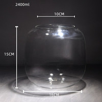 Vente en gros de terrariums de plantes à air vides en verre transparent de qualité supérieure grand bol à bonbons écologique vase de plantes en verre de cactus succulent