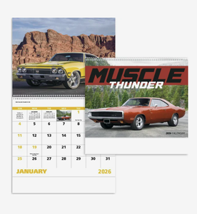 Calendriers Spirales Publicitaires Personnalisés avec Logo Muscle Thunder 2026 – Cadeau Promotionnel Anglais <span class=keywords><strong>en</strong></span> Gros pour Fitness et Gym, à Suspendre au Mur - Product Image 6