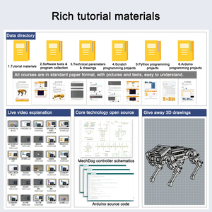 ESP32 Quadruped MechDog AI Visual Bionic Robot DIY Kit with <strong>Python</strong> Graphical Programming and for <strong>Arduino</strong> Robot Dog Scratch - Product Image 4