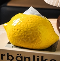 Kreative Zitronen-Keramik Papierhandtuchbox - Nordisches Design - Wohnzimmer Handtuchaufbewahrungsbox - Umzugsgeschenk