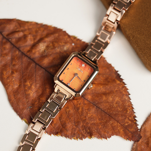 CILOA Gold Retro Square Watch Women's Trendy Fashion Leisure High Quality New Waterproof Quartz Watch <b>Light</b> Luxury Gift - Product Image 4