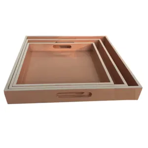 Best selling high quality new design lacquered serving trays