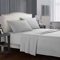 Ensemble de draps de lit de luxe pour hôtel, imprimés sur mesure, imperméables, ajustés, 200TC, antistatiques, polyester/coton, 4 pièces
