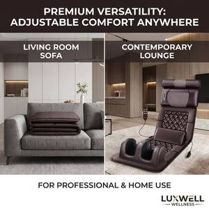 LEERCON 2026 Produits de <span class=keywords><strong>massage</strong></span> Masseur de cou électrique à vibration Shiatsu avec chaleur et pression d'air Matelas de <span class=keywords><strong>massage</strong></span> dorsal pliable - Product Image 3