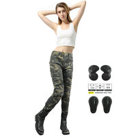 SLKE אירופאי גודל נשים גבירותיי שביל Camo אלסטי אנטי-סתיו Moto אופנוע אופני רכיבה ג 'ינס עם רפידות