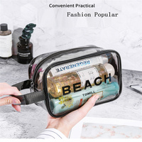 Sac à Fermeture Éclair Cosmétique de Voyage Imperméable pour Maquillage Femme, avec Logo Personnalisé, Vente en Gros – Trousse de Toilette Transparente en PVC avec Logo Personnalisé