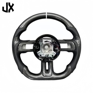 Volante de cuero de gamuza personalizado, volante de fibra de carbono mate, accesorio de coche para Ford <span class=keywords><strong>Mustang</strong></span> 2004-2023 - Product Image 1
