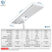 Farolas Solares LED Todo en Uno, IP65, Ahorro de Energía con Sensor de Radar, Indicación de Estado de Color, Añaden Color a Carreteras y Proyectos