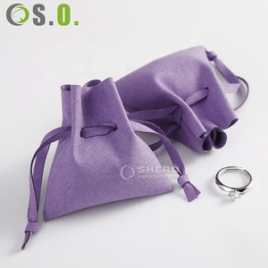 Pochette à cordon en microfibre imprimée personnalisée sac à bijoux en tissu de velours pour collier enveloppe de bijoux conteneur pour articles de luxe - Product Image 2