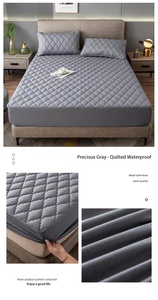 Customized Ultra-fine Fiber Solid-color Mattress Cover, Waterproof, Dustproof and Machine Washable Mattress Protector - Product Image 2