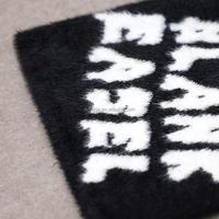 Fabrication OEM, bonnet en mohair personnalisé avec logo Y2K, bonnet d'hiver en jacquard moelleux de haute qualité