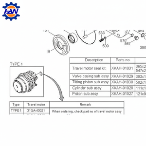 31QA-40020 Conjunto de motor de accionamiento final para Hyundai - Product Image 1