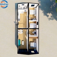 Maison préfabriquée démontable WinFair Granny Flat avec toit triangulaire australien, pour location de vacances à Trinité-et-Tobago