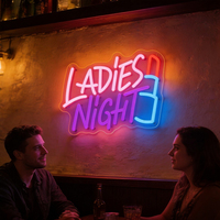 Letrero LED de Neón con USB Regulable para Dormitorio, Sala de Juegos, Bar, Cafetería, Fiesta, Regalo de Navidad, para Damas