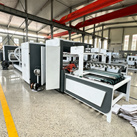 Machine plieuse-colleuse-agrafeuse entièrement automatique, haute précision, à économie d'énergie, pour la fabrication de boîtes en carton ondulé industrielles
