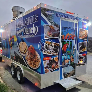 Chariot à hot-dogs 2025, remorque alimentaire moderne en acier inoxydable, camion de restauration avec réfrigérateur et congélateur - Product Image 6