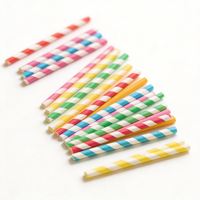 Pailles en papier Solif Color jetables, multicolores, biodégradables et écologiques pour boissons