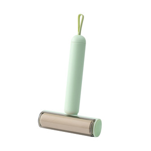 Lint Roller Multifunctional For Clothes Pet Hair Removal With Hidden Brush Elegant White Matcha Green Cream White - Product Image 5