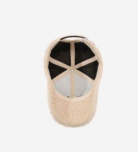 Nueva Gorra de Béisbol de Invierno Unisex de Lana Afelpada Cálida de 6 Paneles con Bordado de Letras, Hebilla Ajustable de Cobre Plateado, Elegante y Curvada para Exteriores - Product Image 2