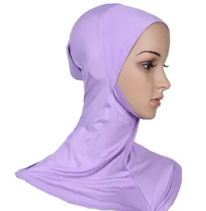 Casquette Hijab sous écharpe pour femme, couvre-cou tendance, Style islamique, casquette de couleur unie, 2020