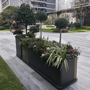 カスタマイズ可能なモダンメタル屋外プランター、シャビーシックスタイル、家庭菜園、街路庭園、大型プランター、植木鉢＆プランター - Product Image 5