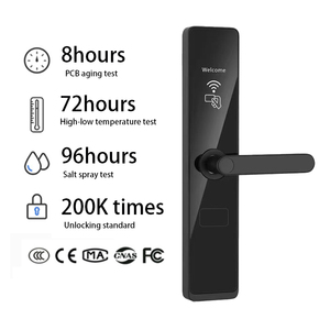 ระบบล็อคประตูห้องพักโรงแรมแบบอิเล็กทรอนิกส์ RFID ความปลอดภัยสูง พร้อมกุญแจอัจฉริยะ วัสดุไม้และสแตนเลส รุ่น T90 - Product Image 5