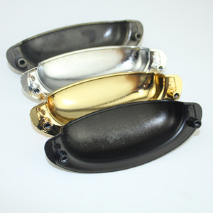 Poignée de meuble dissimulée à double face pour armoire à pharmacie, coque à boucle intérieure, poignée de garde-robe rétro, quincaillerie noire - Product Image 4