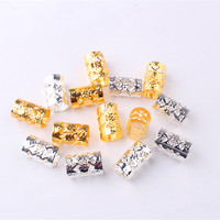 Lingxing 1Bag Dirty Braid Special Unisex Korean-style Hollow Electroplated Metal Mesh Hair Buckle Ring Wig Jewelry Reggae