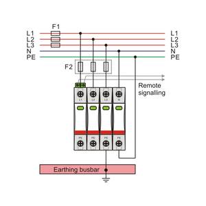 Telbahn 320v ac spd 12.5ka t1 + t2 4 מוטות 3 הגנת פאזה עבור ההתפלגות העיקרית - Product Image 6