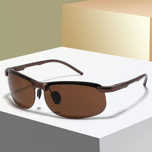 Lunettes de soleil polarisées Conchen, demi-monture, verres PC UV400, pour cyclisme, pêche, sports de plein air, hommes et femmes, protection solaire - Product Image 4