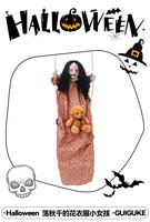 GUIGUKE Meilleure vente : Poupée suspendue électrique effrayante en plastique, modèle Fille Balançoire d'Halloween, pour décoration d'horreur en intérieur et salle d'évasion
