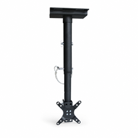 Support de plafond télescopique pour téléviseur, hauteur réglable, support de plafond pour moniteur, VESA 75x75 100x100, support universel pour écran plat