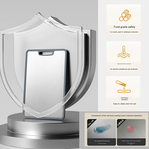 <span class=keywords><strong>Tagliere</strong></span> <span class=keywords><strong>in</strong></span> metallo per uso alimentare a due lati con bordo TPE <span class=keywords><strong>tagliere</strong></span> <span class=keywords><strong>in</strong></span> titanio di grandi dimensioni per cucina - Product Image 4