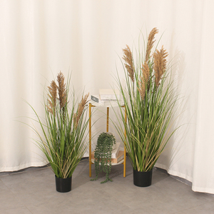 JWP416 JIAWEI gran oferta 120CM planta de bonsái Artificial respetuosa con el medio ambiente tacto Real caña cebolla hierba decoración de madera PVC - Product Image 2